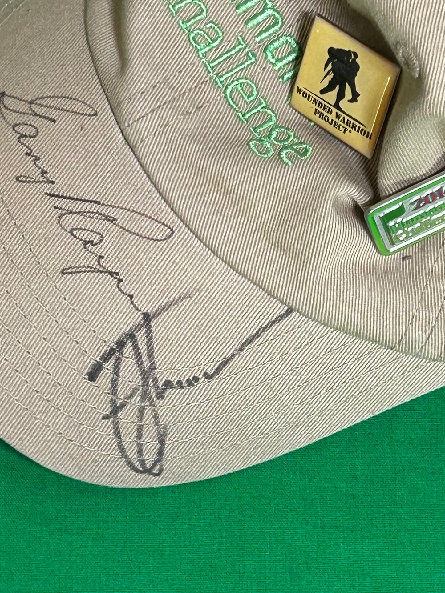 2014 Humana Challenge Golf Tournament Hat - Autographed by Gary Player + Wounded Warriors Pin