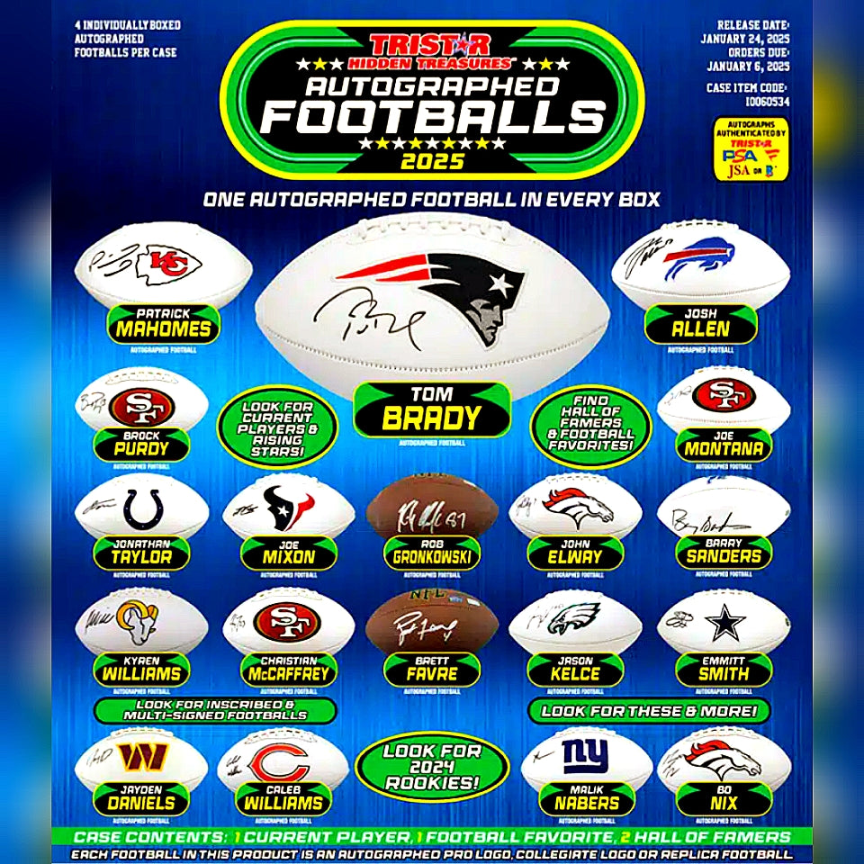 TRISTAR Hidden Treasures: Autographed Footballs 2025 Edition Hobby Box