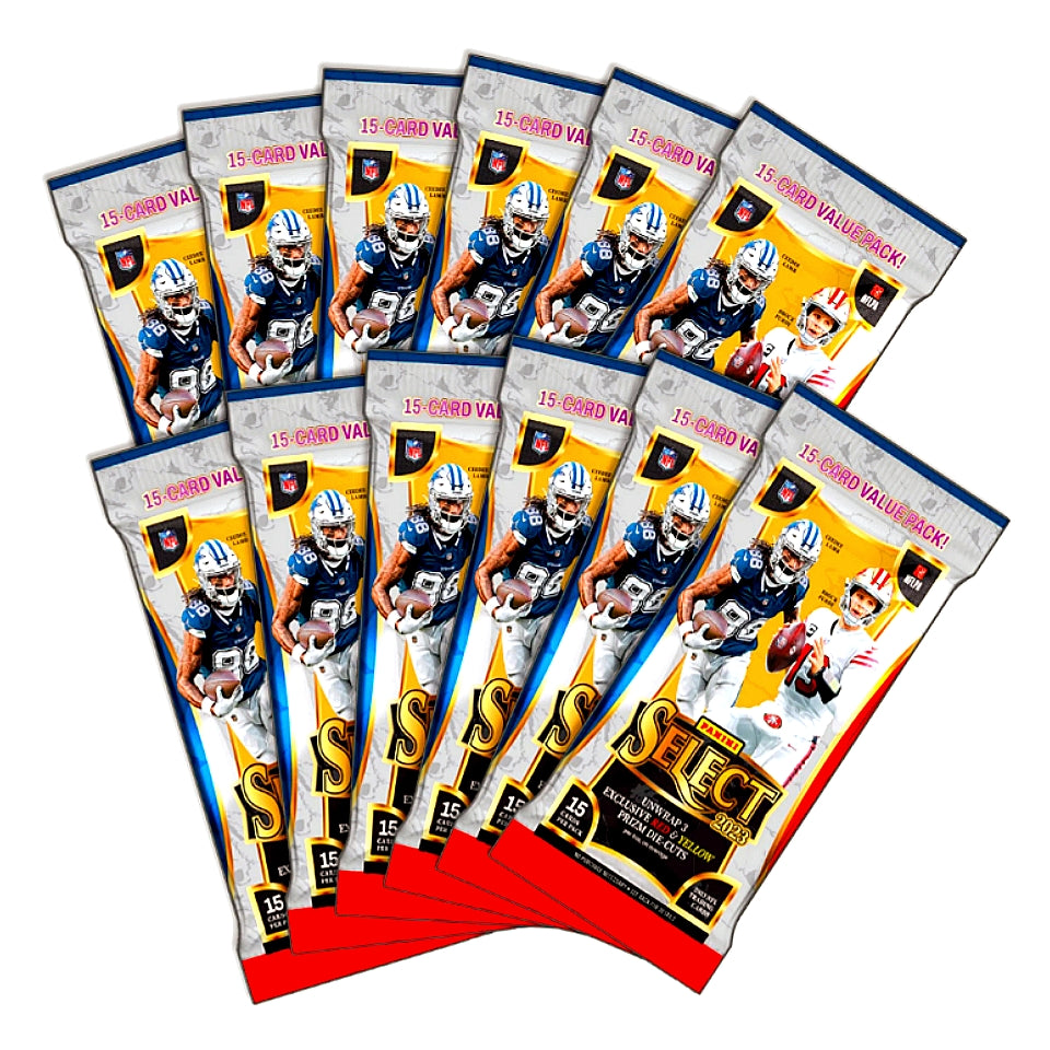 2023 Panini Select Football Jumbo Value Fat Pack Cello Pack