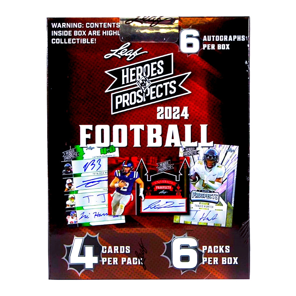 2024 Leaf Heroes & Prospects Football Hobby Box