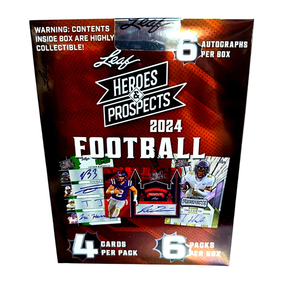 2024 Leaf Heroes & Prospects Football Hobby Box