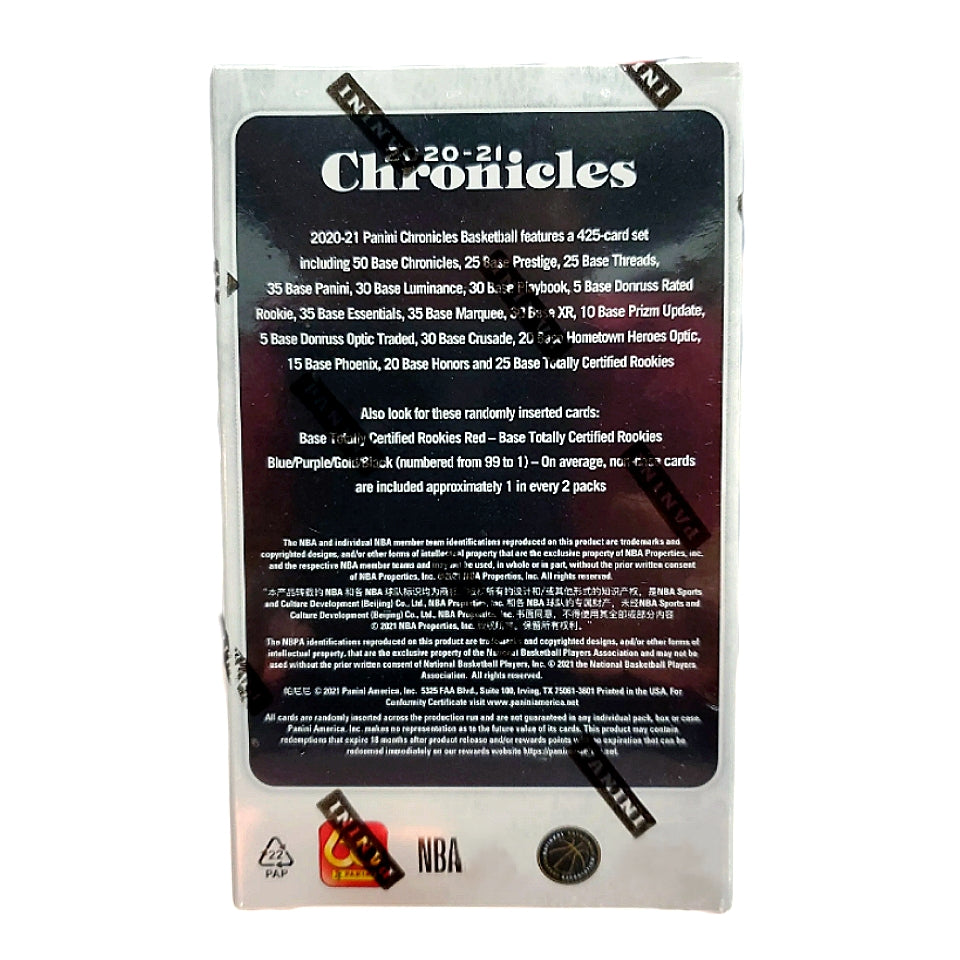 5 Box 2020-21 Panini Chronicles Basketball Cereal Box "Website Exclusive Deal"