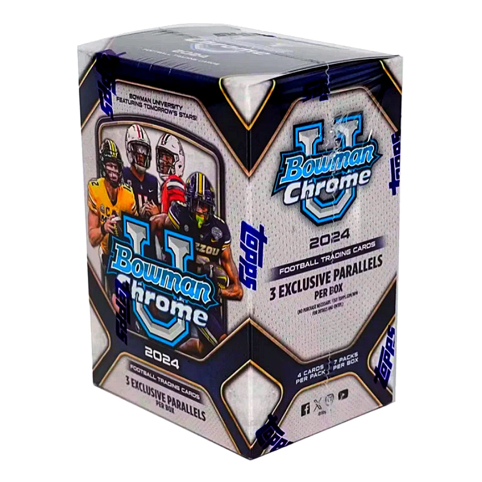 2024 Bowman University Chrome Football Blaster Box