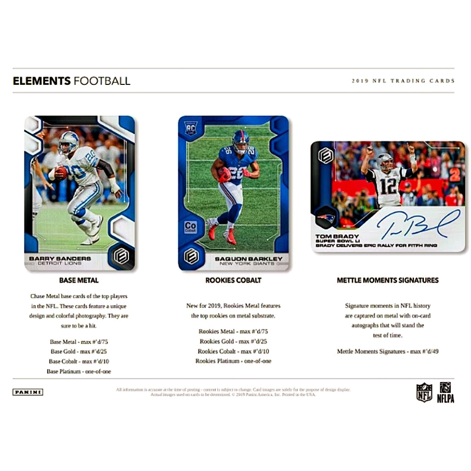 2019 Panini Elements Football Hobby Box