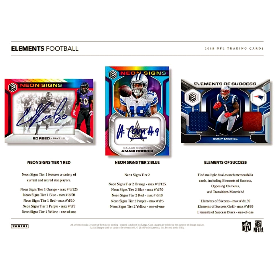2019 Panini Elements Football Hobby Box