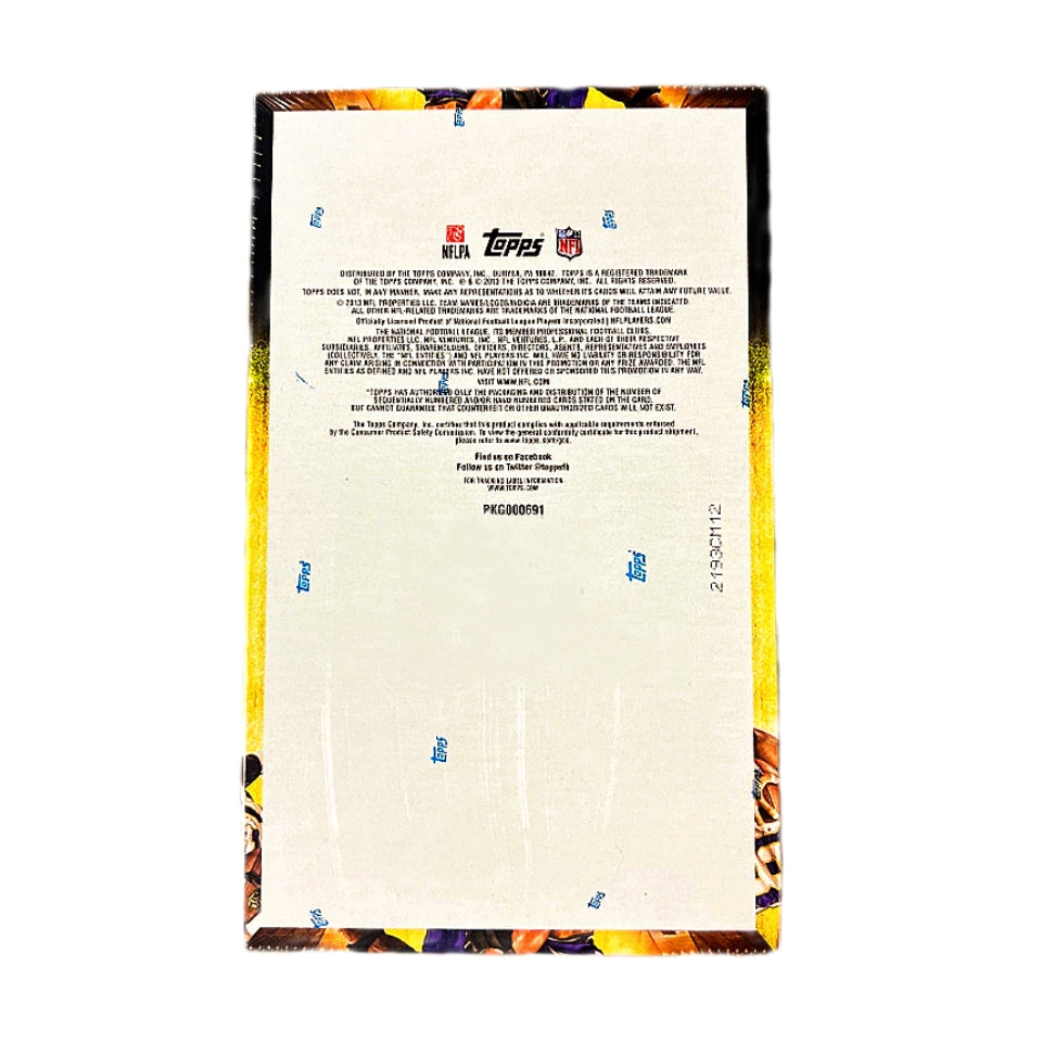 1 Box 2013 Topps Football Hobby Pick Your Team (PYT) Card Break