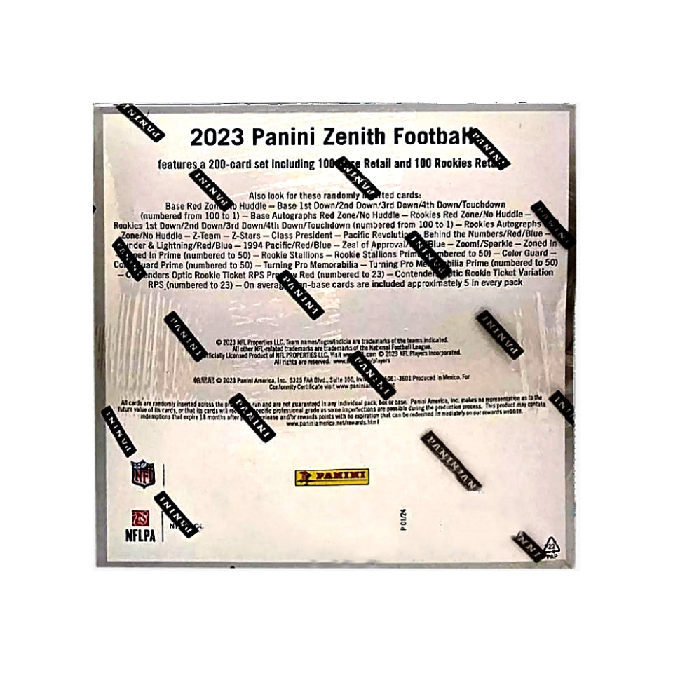 2023 Panini Zenith Football Mega Box