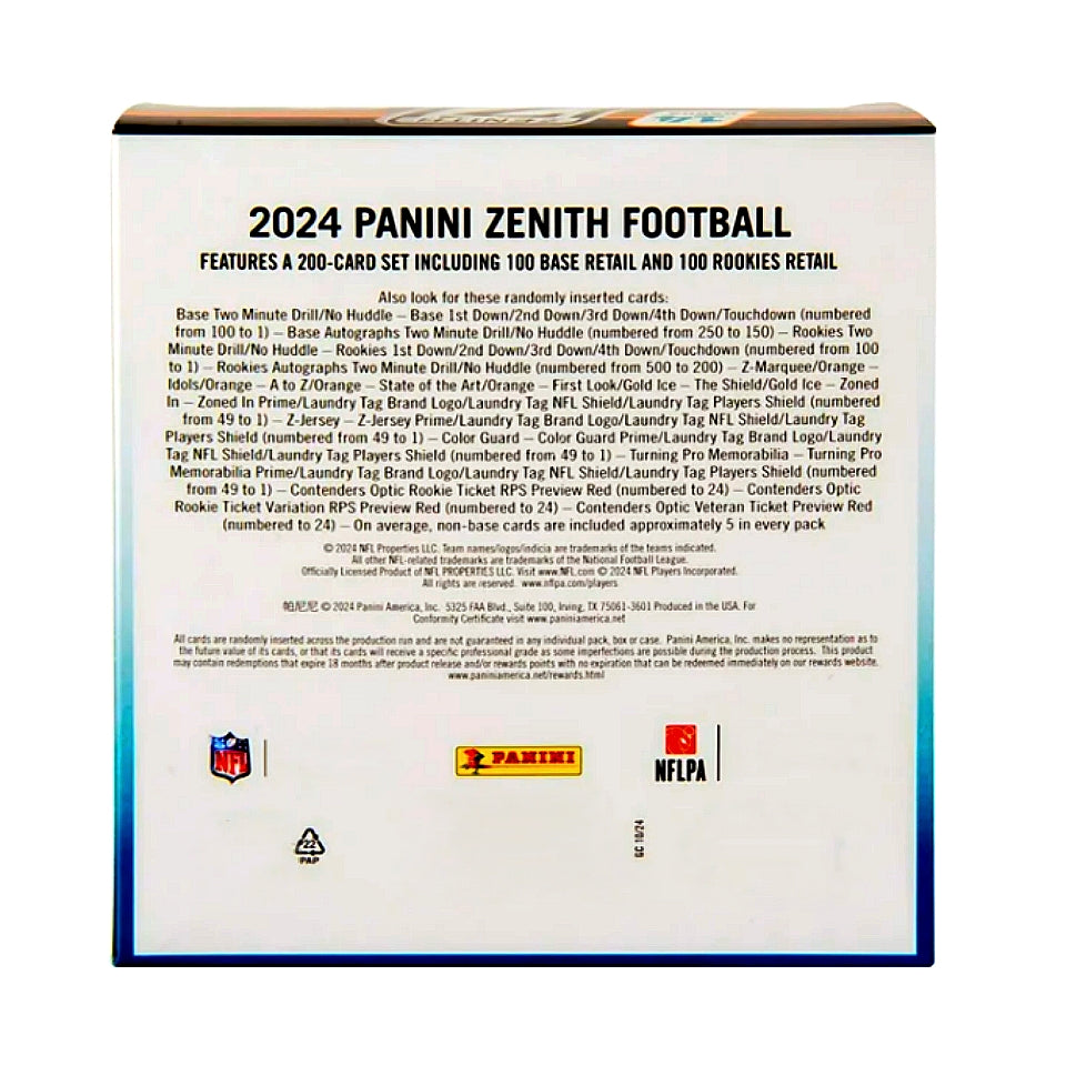 2024 Panini Zenith Football Mega Box