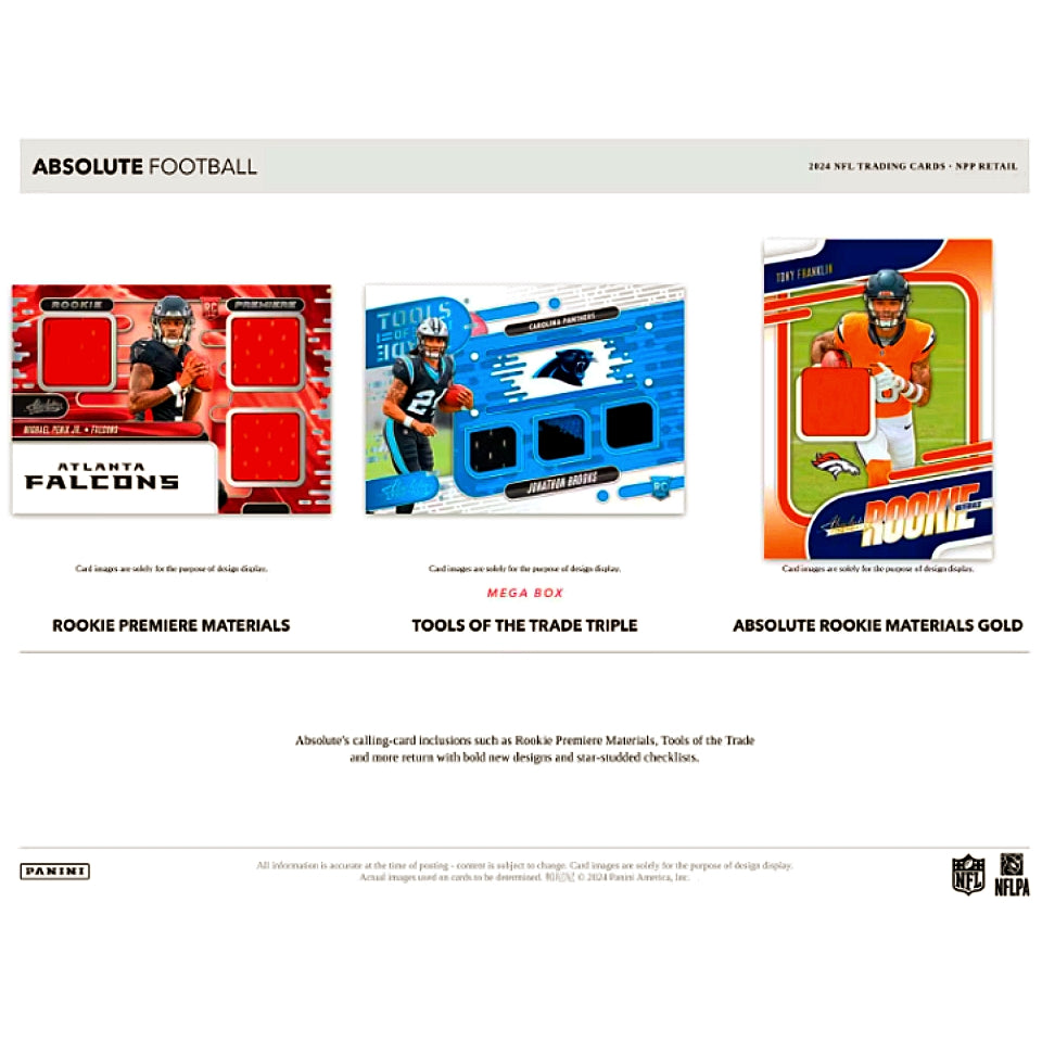 2024 Panini Absolute Football Jumbo Value Fat Pack Cello Pack