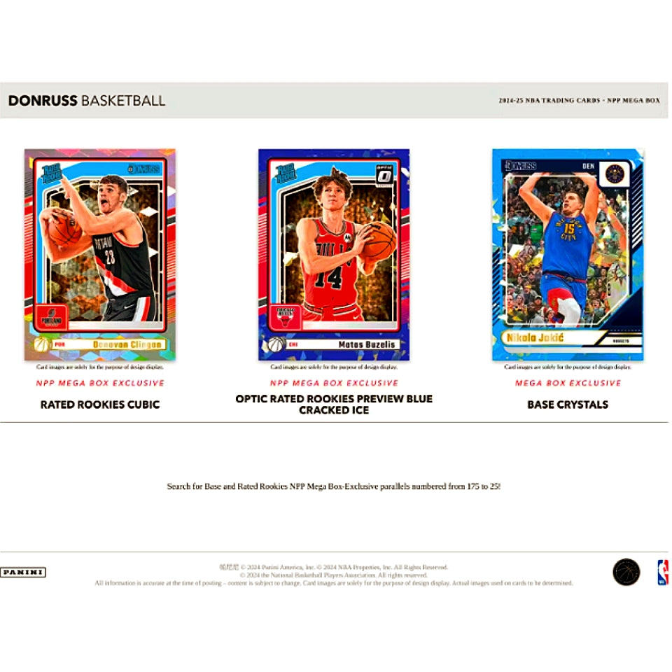 2024-25 Panini Donruss Basketball NPP Mega Box "Blue Cracked Ice"