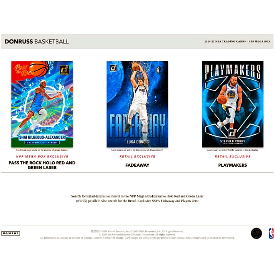 2024-25 Panini Donruss Basketball NPP Mega Box "Blue Cracked Ice"