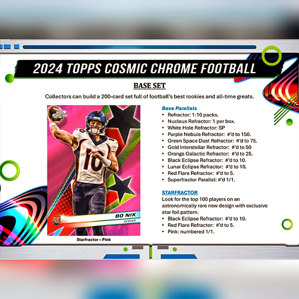 2024 Topps Cosmic Chrome Football Hobby Box