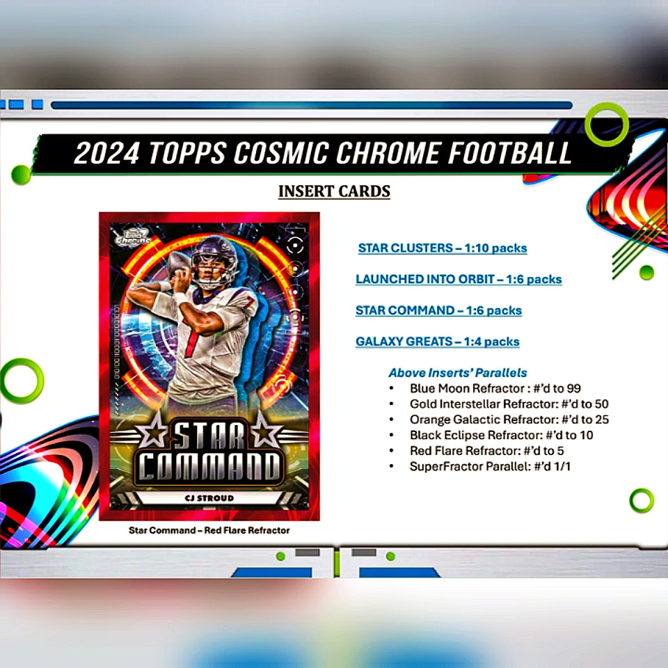 2024 Topps Cosmic Chrome Football Hobby Box