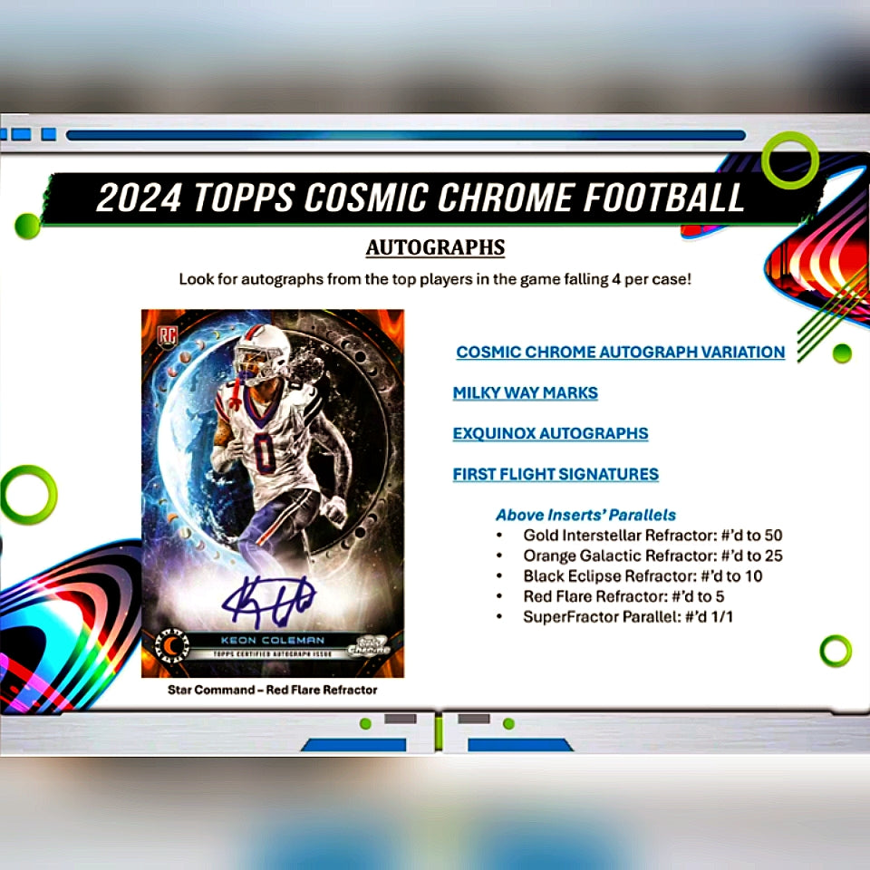 2024 Topps Cosmic Chrome Football Hobby Box