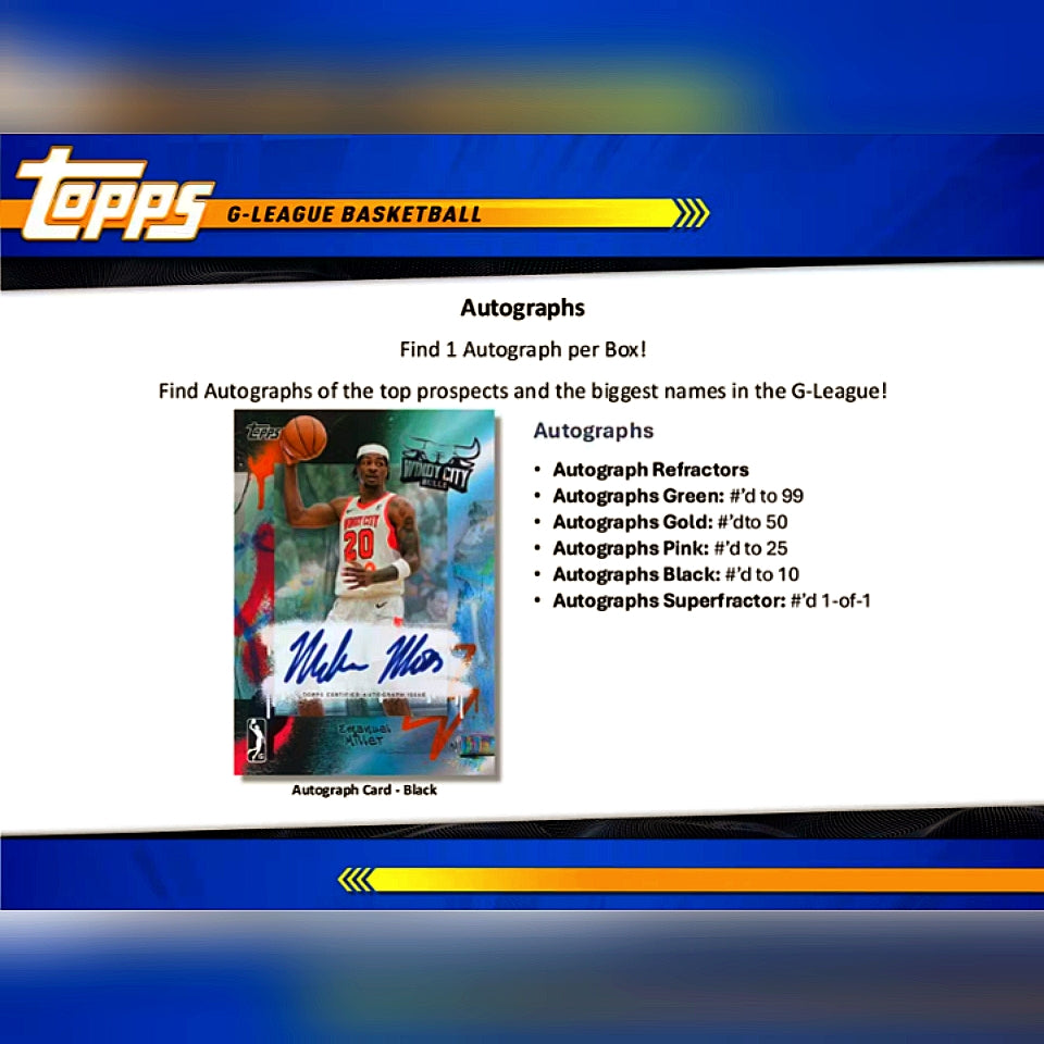 2024-25 Topps G-League Basketball Hobby Box