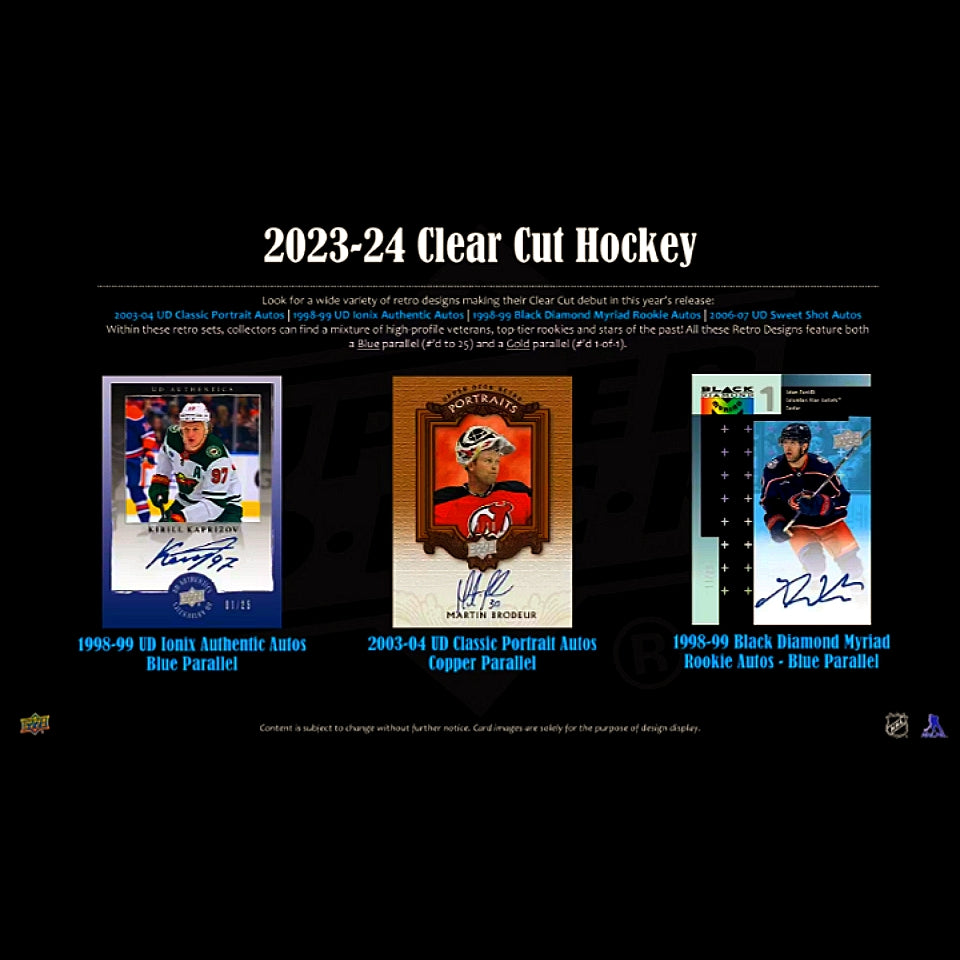 2023-24 Upper Deck Clear Cut Hockey Hobby Box