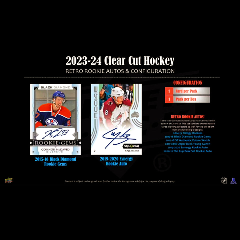 2023-24 Upper Deck Clear Cut Hockey Hobby Box