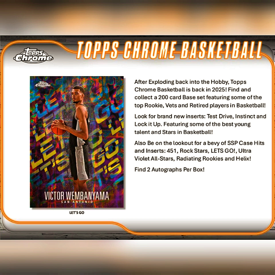 2024-25 Topps Chrome Basketball Hobby Box