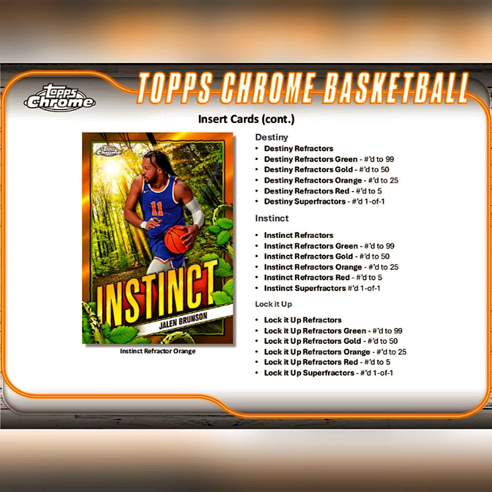 2024-25 Topps Chrome Basketball Hobby Box