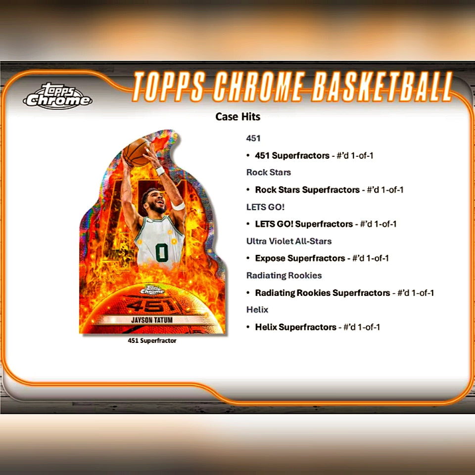2024-25 Topps Chrome Basketball Hobby Box
