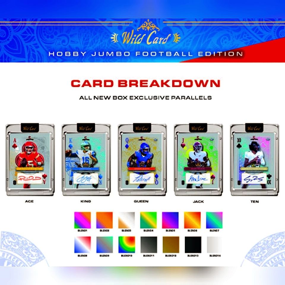 2024 Wild Card Five Card Draw Stacked Deck Football Hobby Jumbo Box