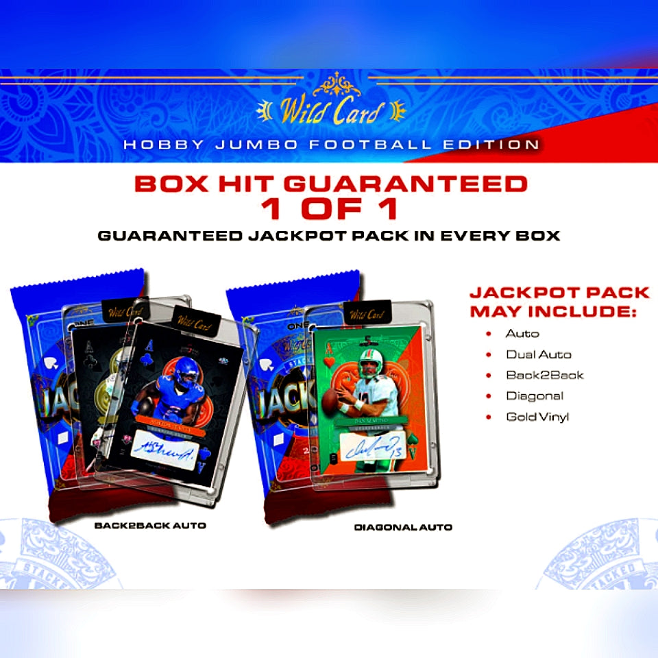 2024 Wild Card Five Card Draw Stacked Deck Football Hobby Jumbo Box