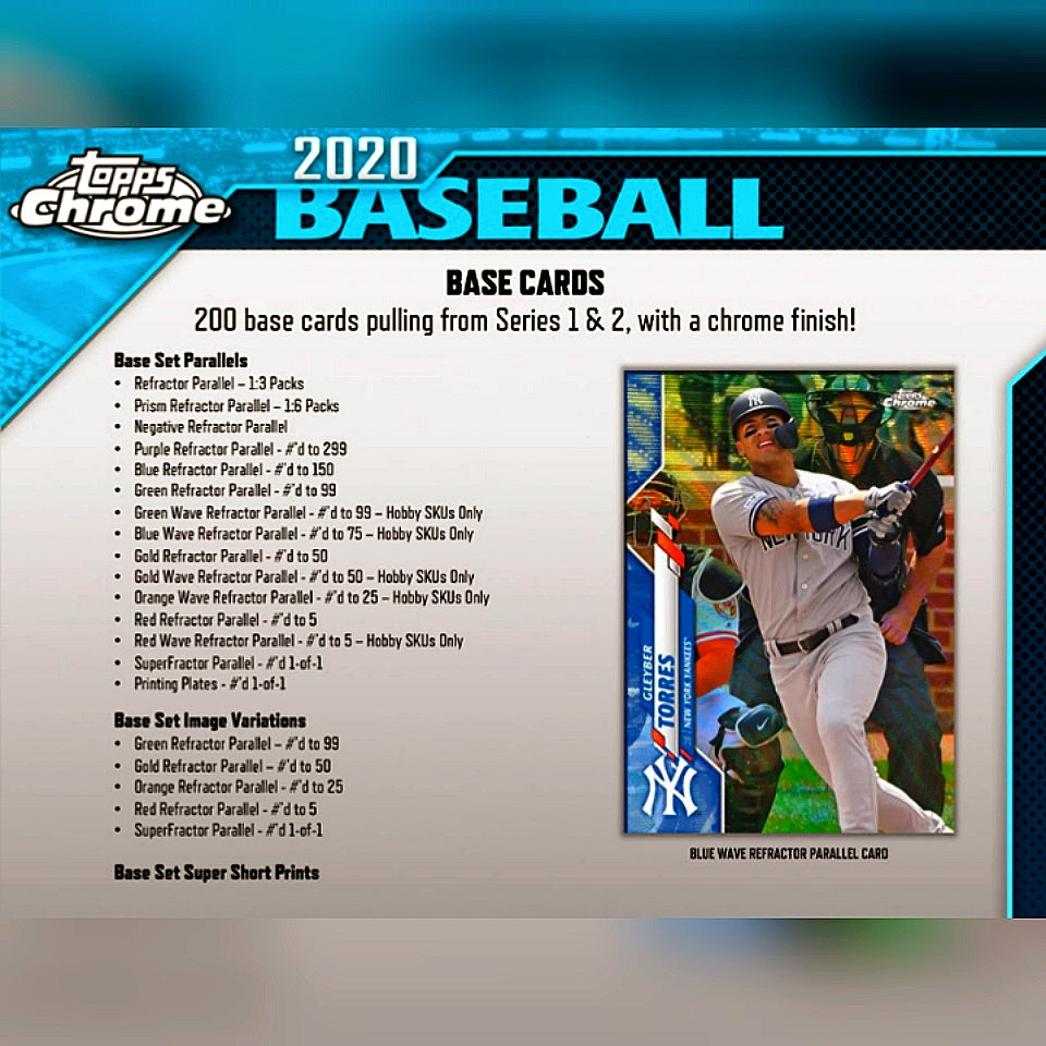 2020 Topps Chrome Baseball Jumbo HTA Hobby Box