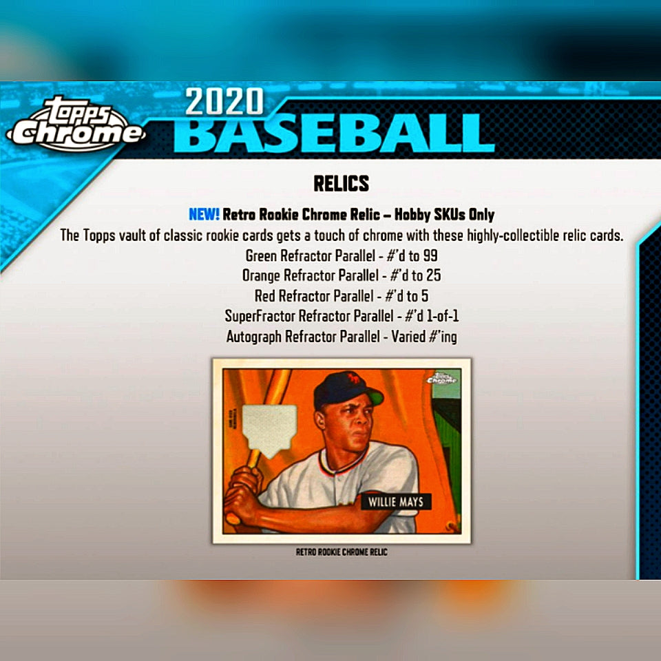 2020 Topps Chrome Baseball Jumbo HTA Hobby Box
