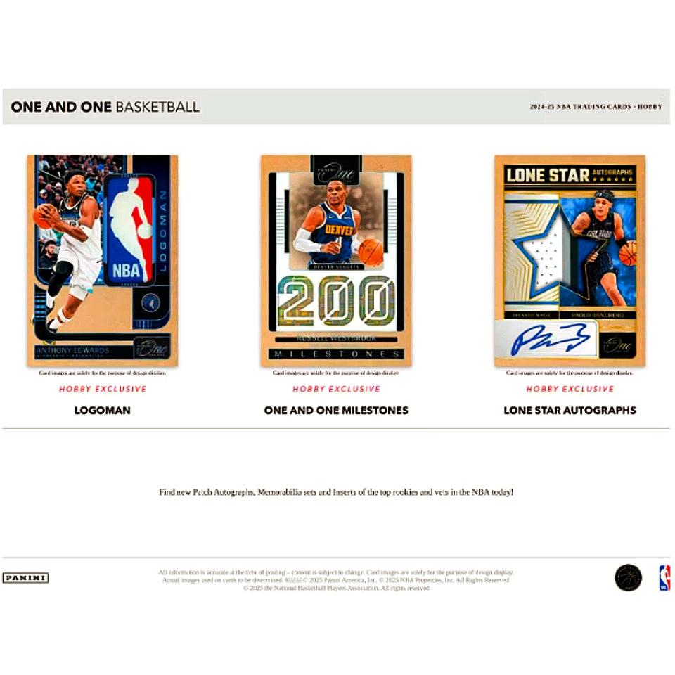 2024-25 Panini One & One Basketball Hobby Box