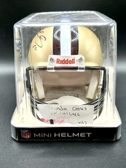 Brandin Cooks Signed Saints Mini Football Helmet "JSA Certified"