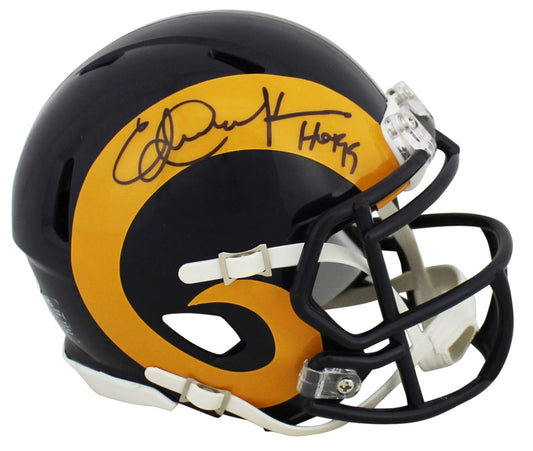 Eric Dickerson Signed Rams Speed Mini Helmet Inscribed "HOF 99" (Beckett)