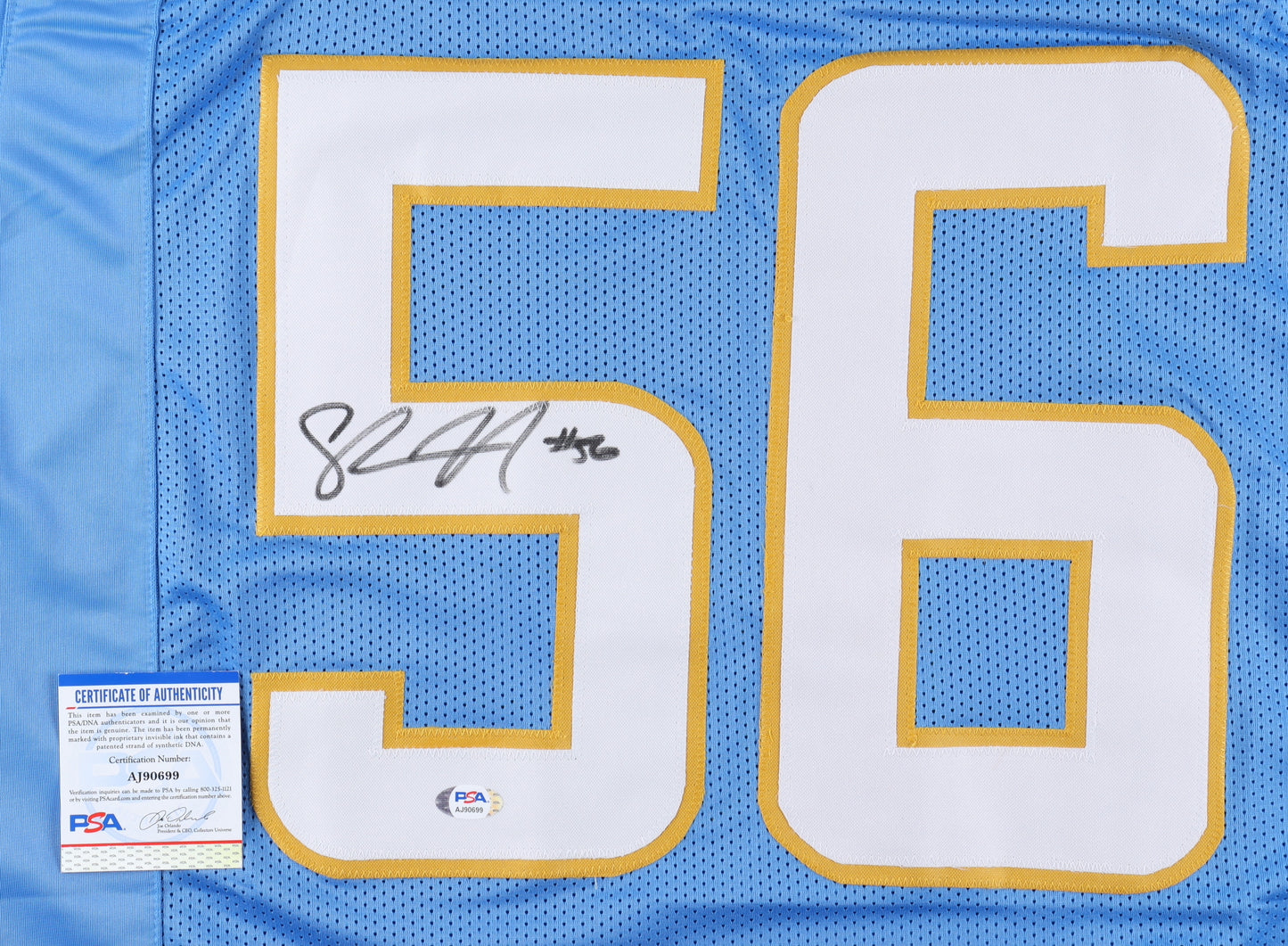 Shawne Marriman Signed Jersey (PSA)
