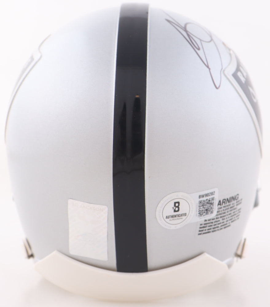 Bo Jackson Signed Raiders Mini Helmet (Beckett & Jackson)