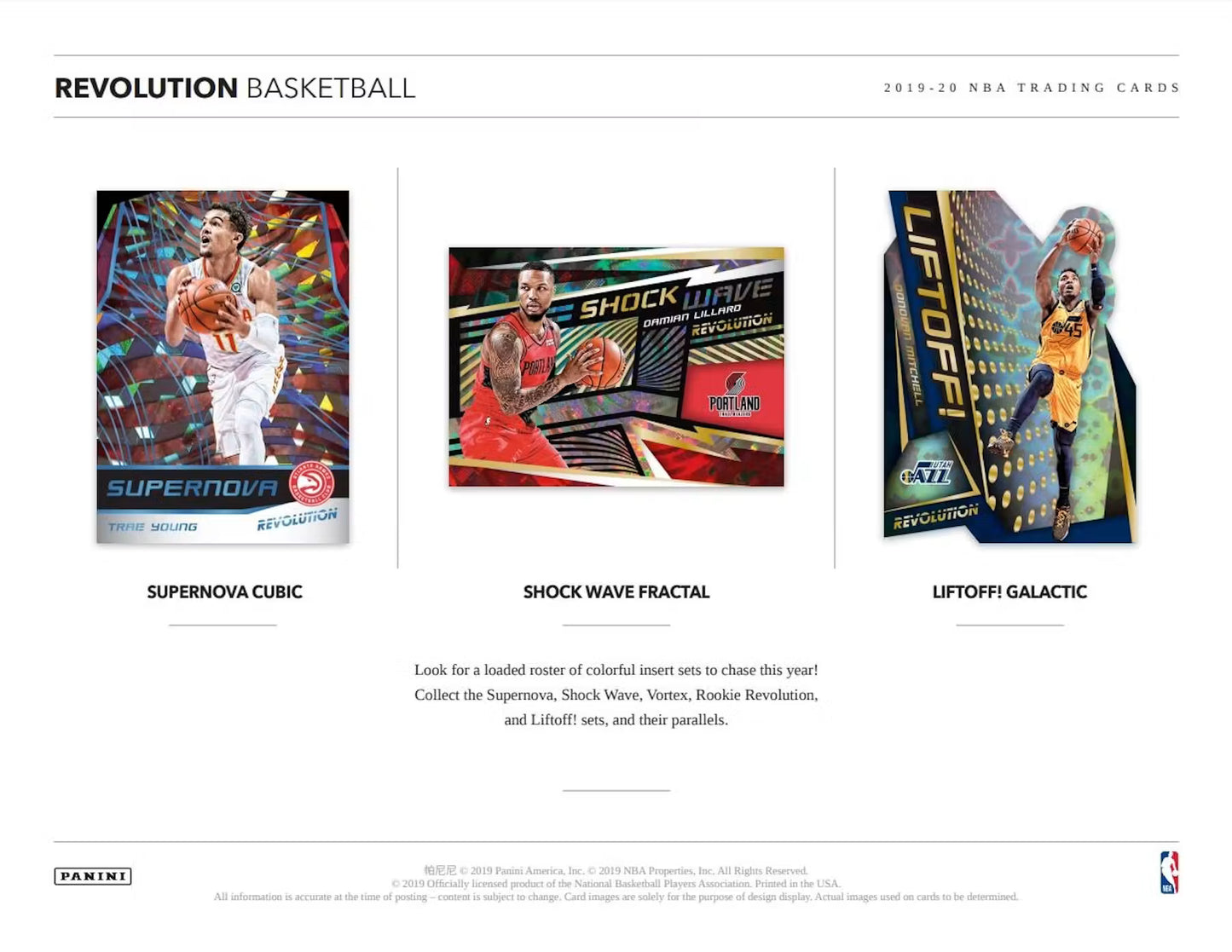 2019-20 NBA Panini Revolution Basketball Hobby Box