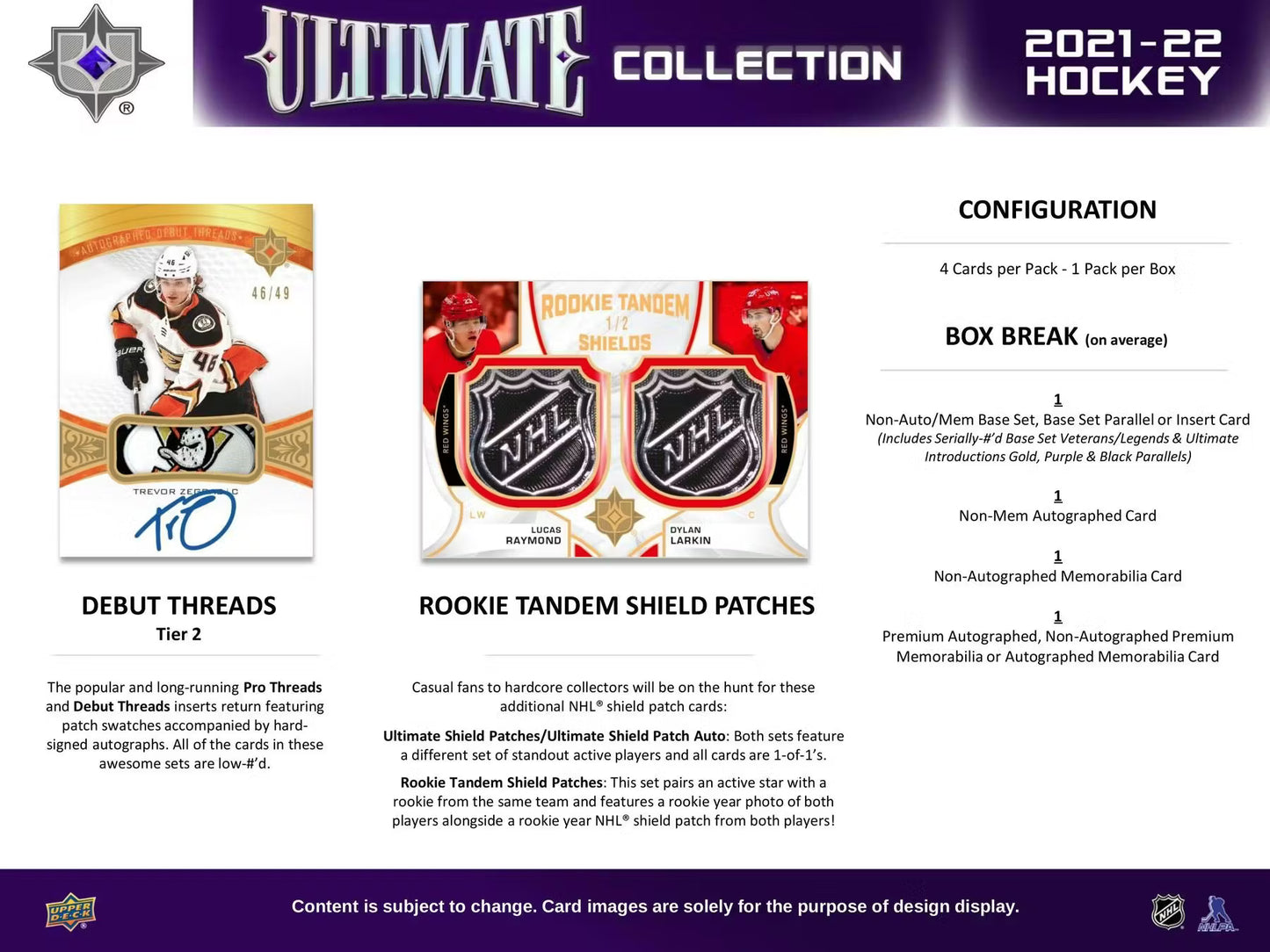 2021-22 Upper Deck Ultimate Collection NHL Box