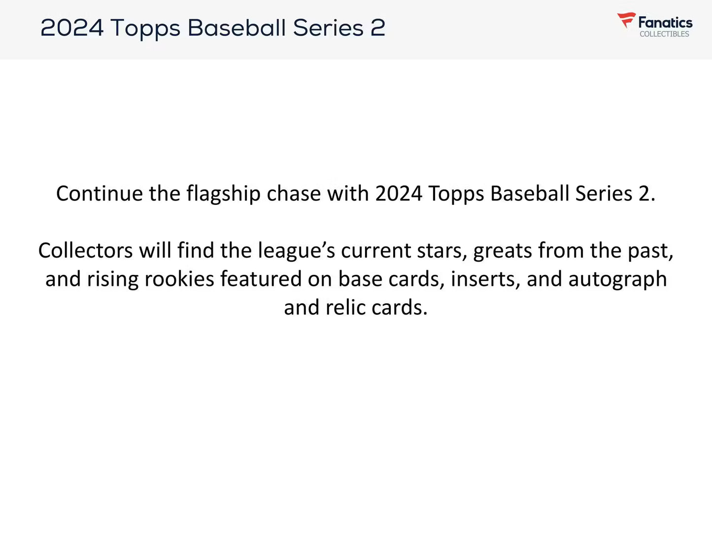 2024  MLB Topps Series 2 Baseball Blaster Box