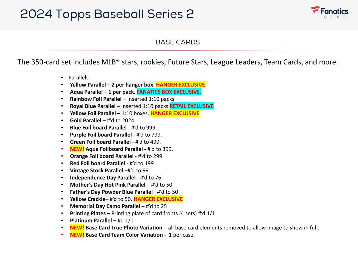 2024  MLB Topps Series 2 Baseball Blaster Box