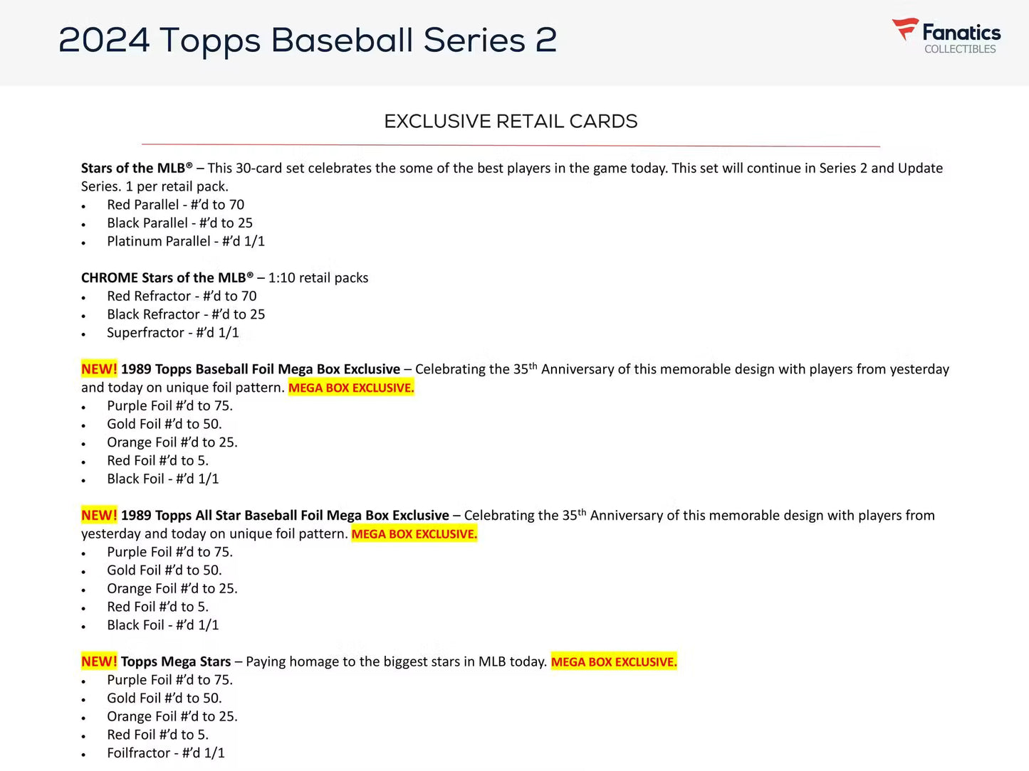 2024  MLB Topps Series 2 Baseball Blaster Box