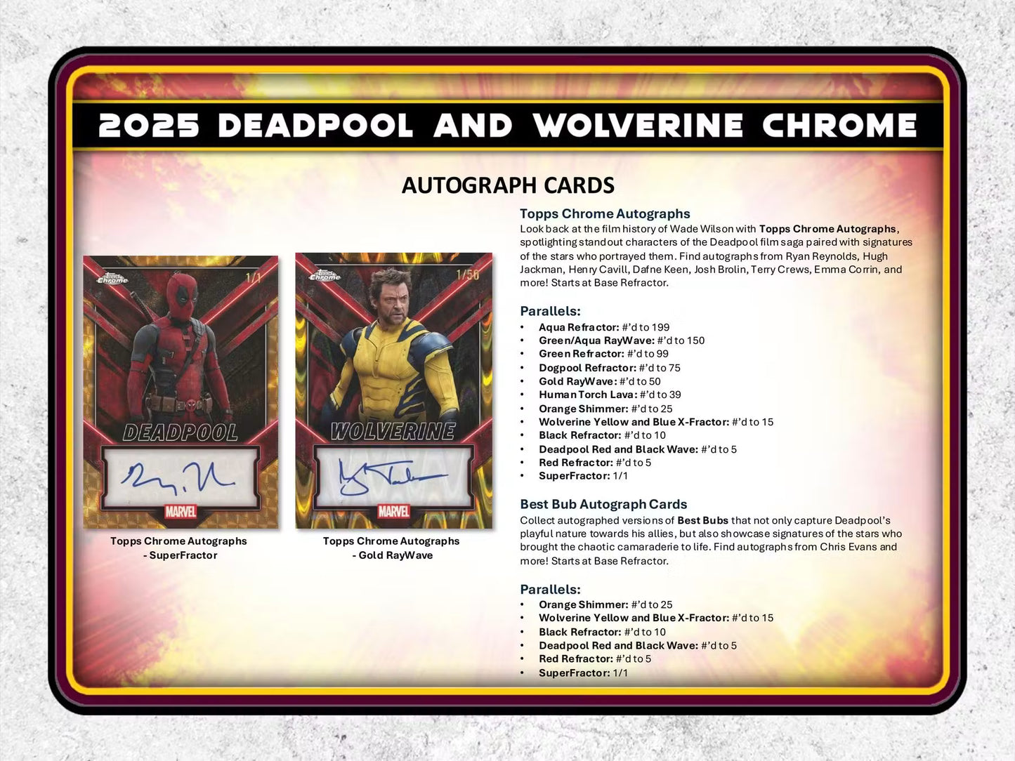 2025 Topps Marvel Deadpool Chrome Blaster Box