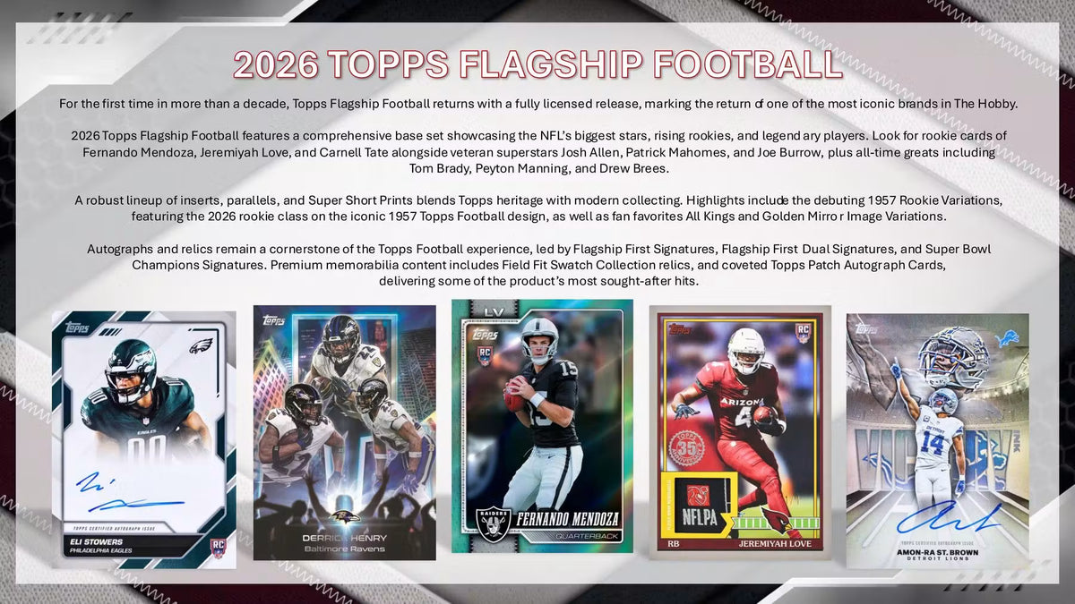 2026 NFL Topps Flagship Football Hobby Box