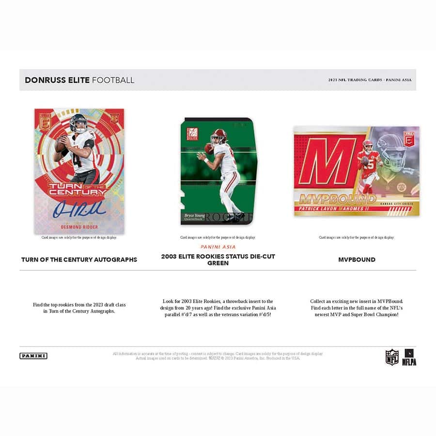 2023 NFL Panini Donruss Elite Football Asia Tmall Box