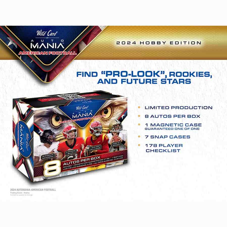2024 NFL Wild Card Auto Mania American Football Hobby Box
