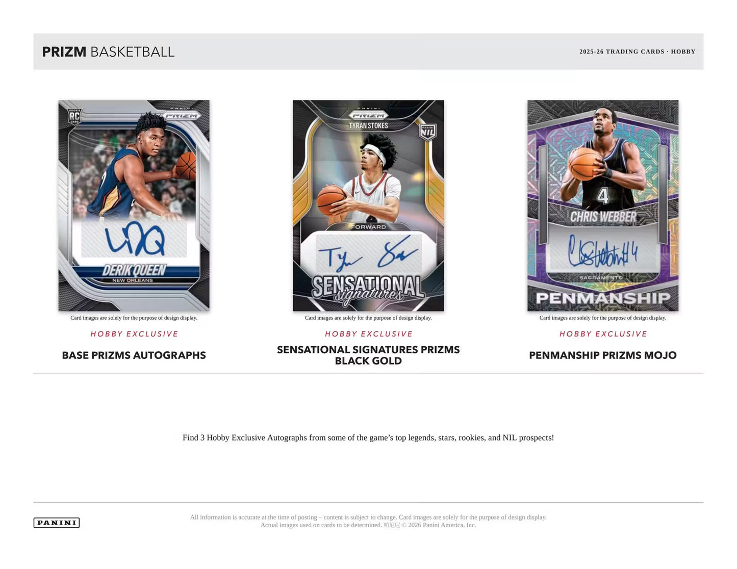 2025-26 NBA Panini Prizm Basketball Hobby Box