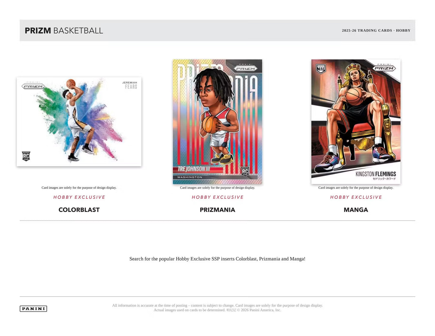 2025-26 NBA Panini Prizm Basketball Hobby Box