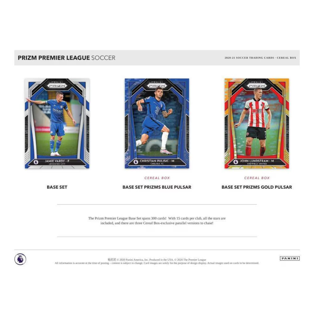 2020-21 Panini Prizm  Premier League Soccer Cereal Box