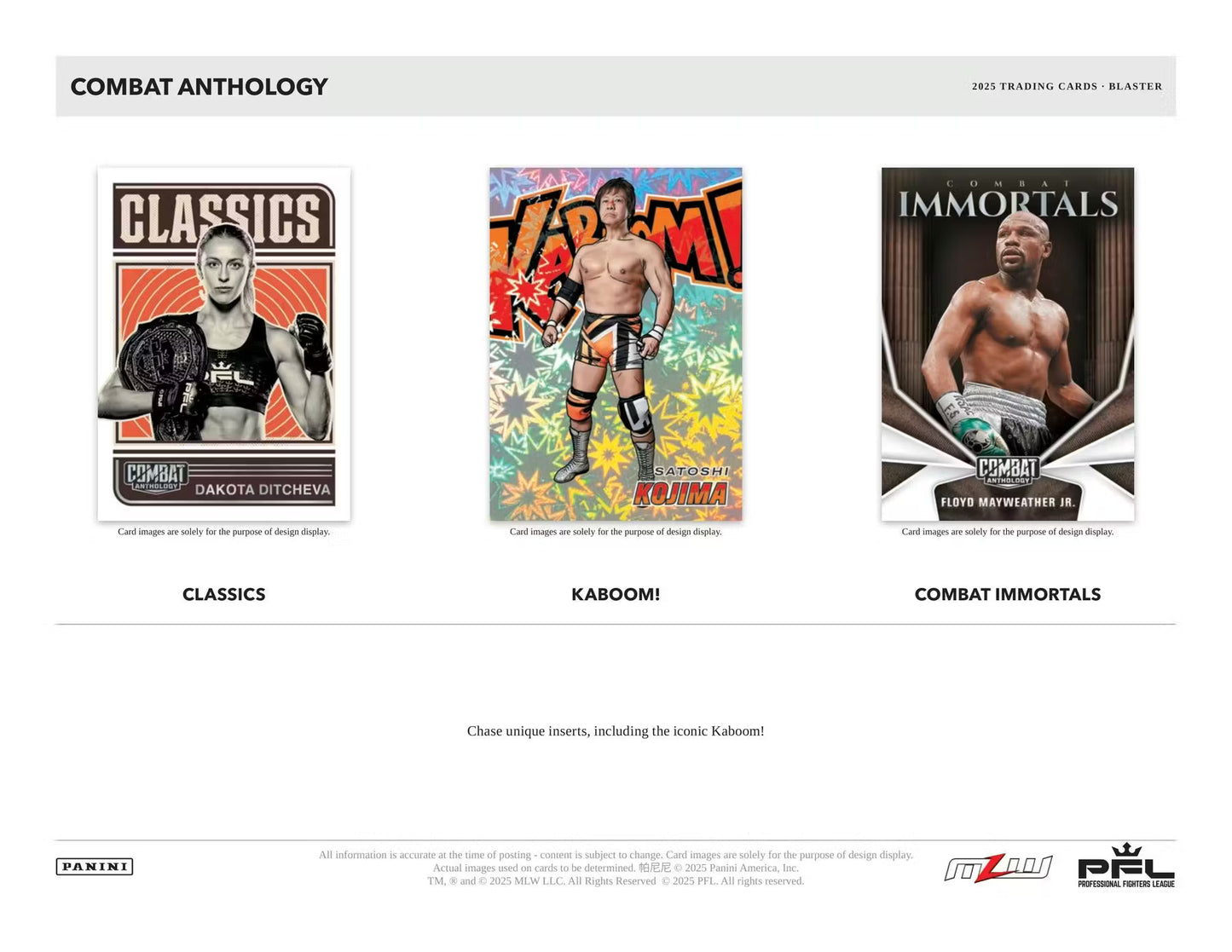 2025 Panini Combat Anthology Blaster Box