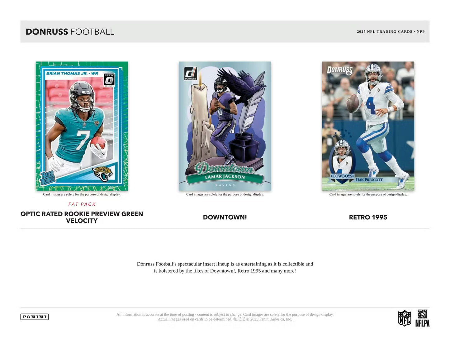 BREAK #4 - 1/2 case Break (10 Boxes) x 2025 NFL Donruss Mega Boxes PYT (Pick Your Team) 6-3-2026