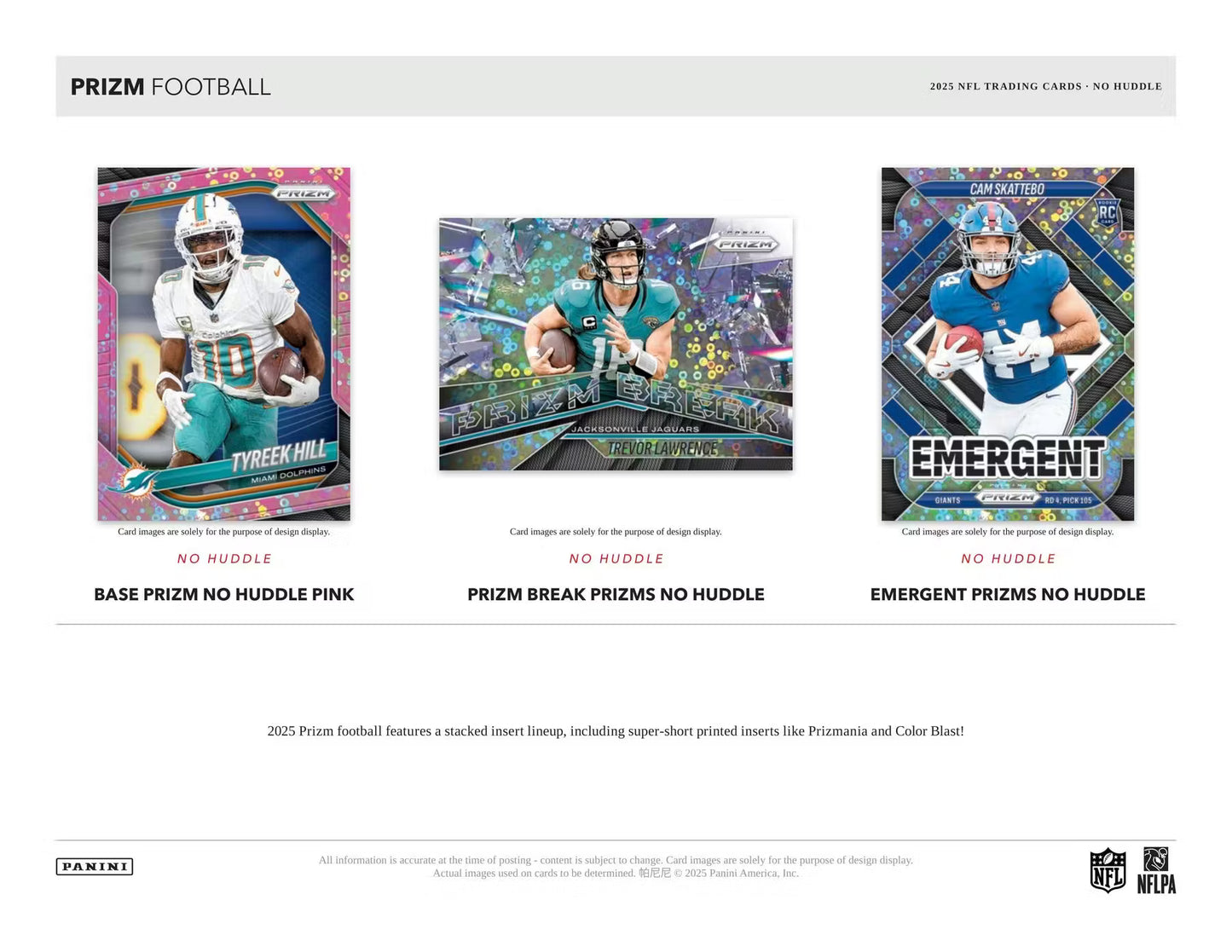 2025 NFL Prizm No Huddle Hobby Football Box