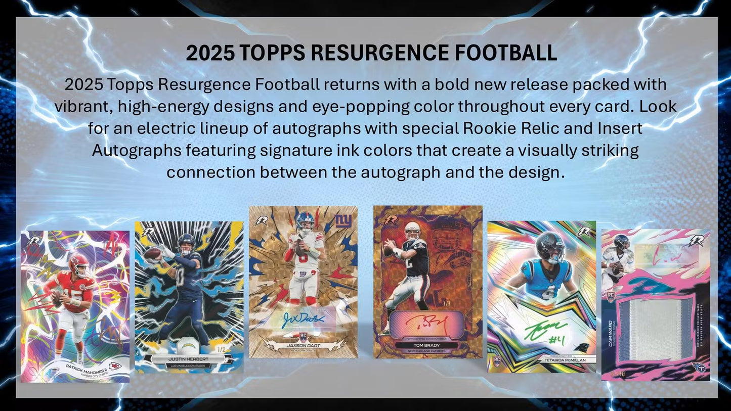 2025 NFL Topps Resurgence Football Hobby Box