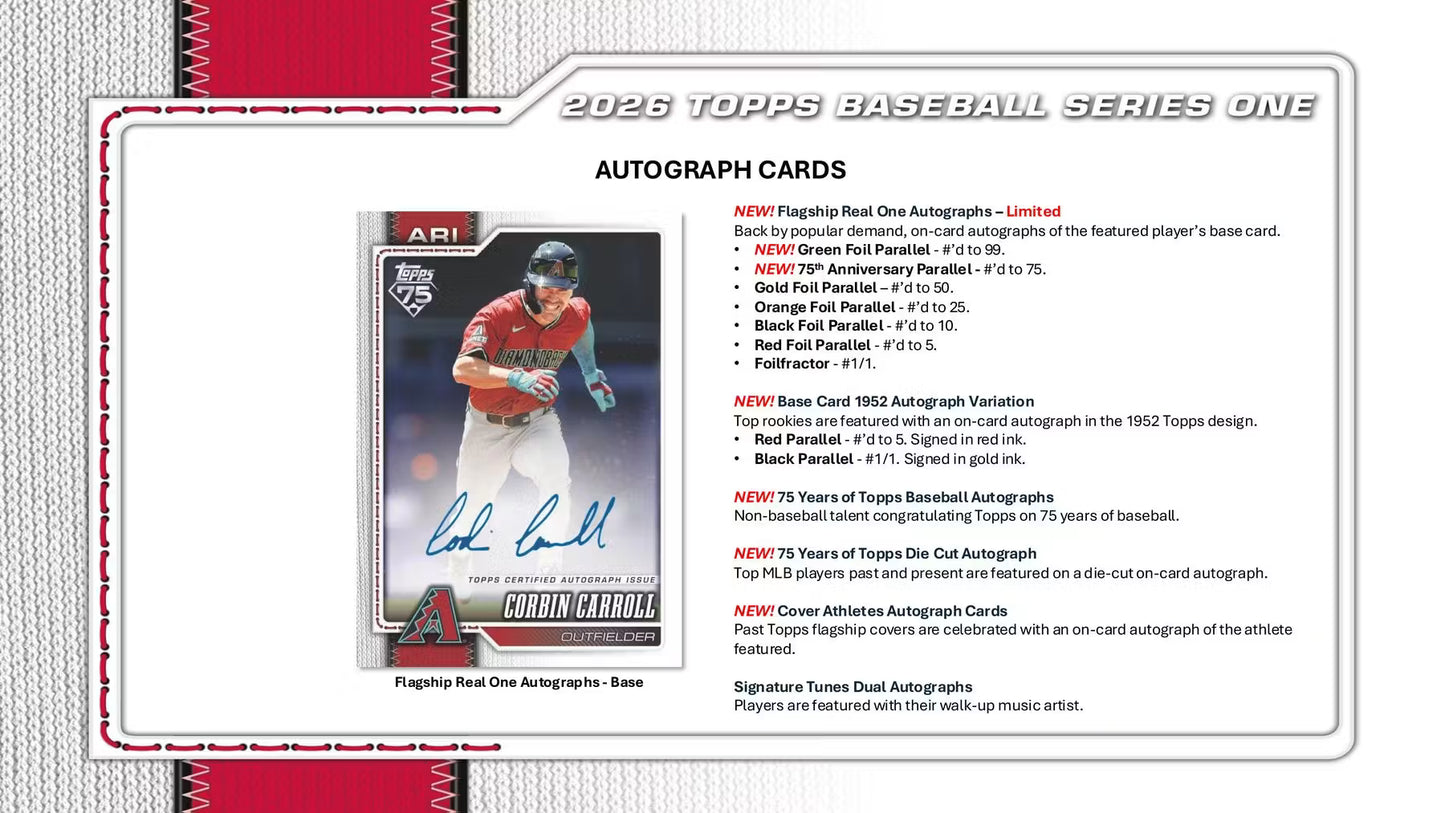 2026  MLB Topps Series 1 Baseball Blaster Box